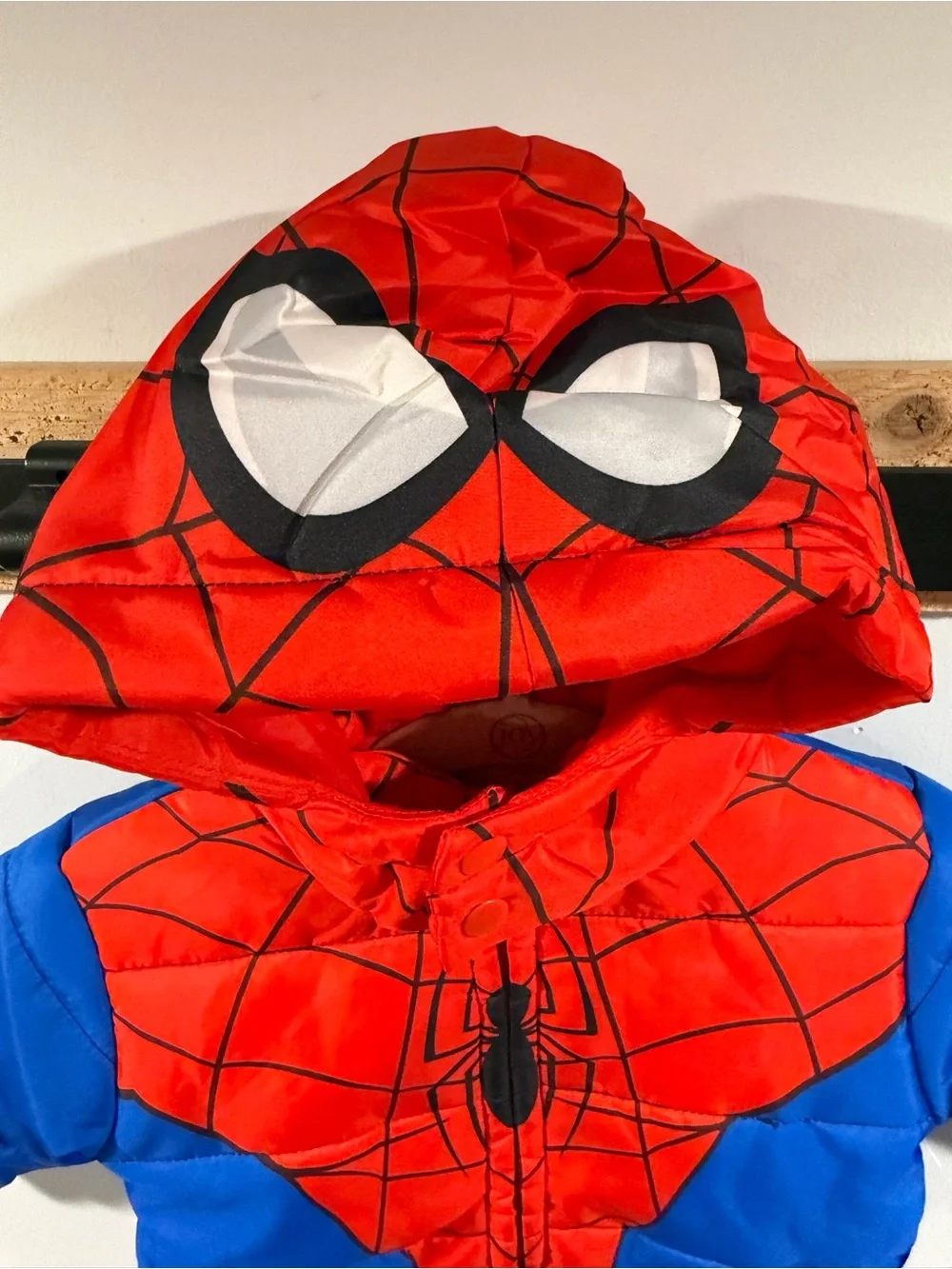 Carter's Red and Blue Spider-Man Hooded Puffer Jacket - Marvel NWT